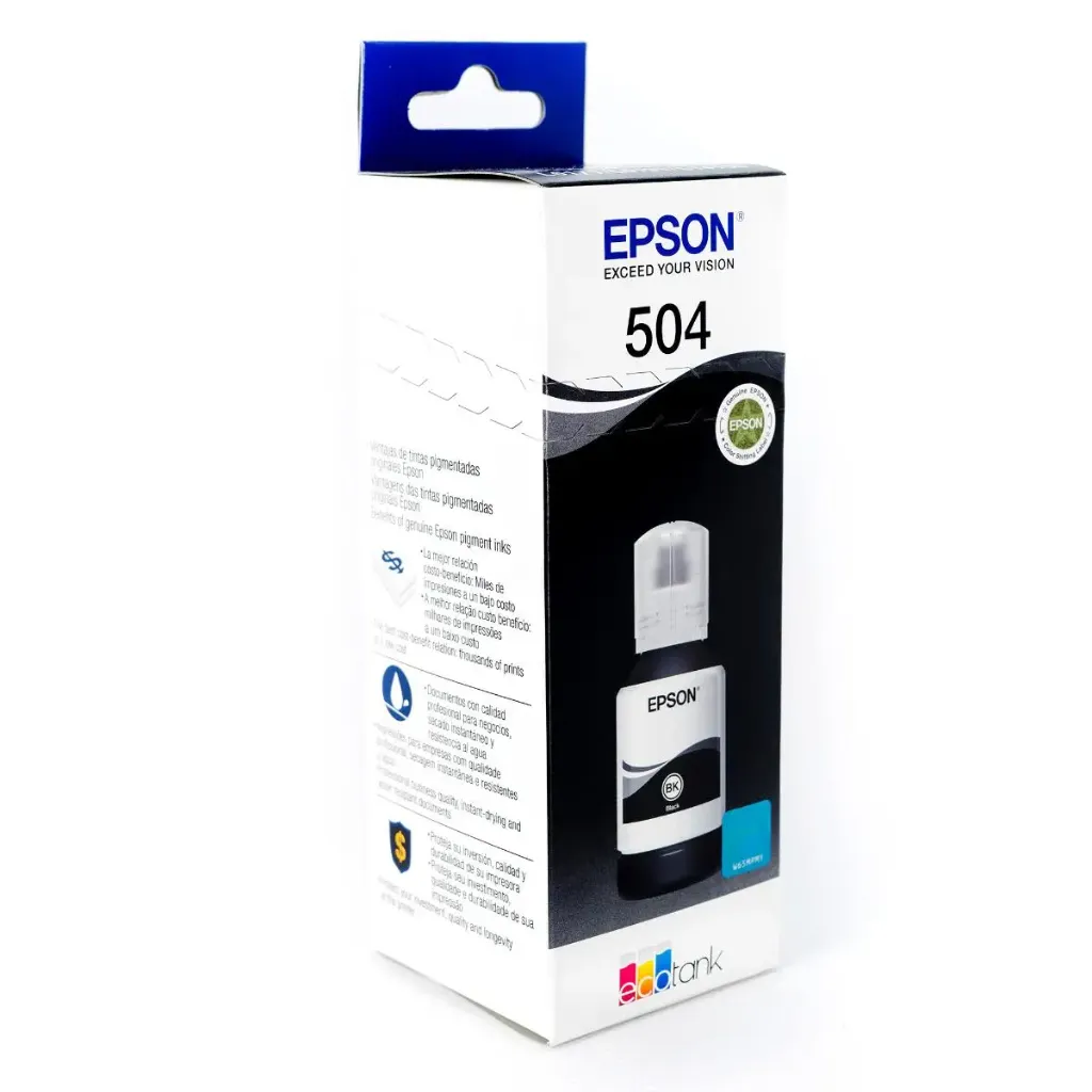 BOTELLA TINTA EPSON ECOFIT T504 (NEGRO) 127ML